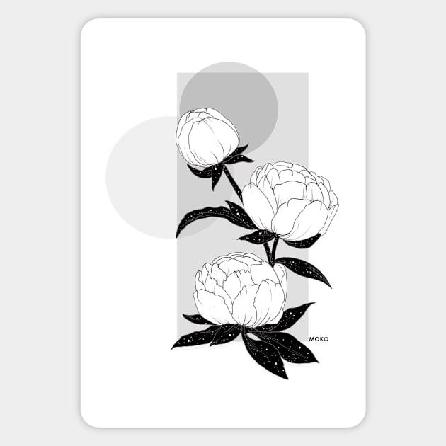 Grandma's peonies Magnet by MOKO